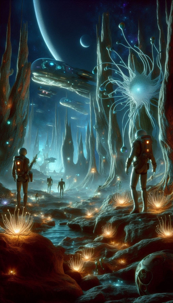 Aliens and Astronauts in Alien World book cover