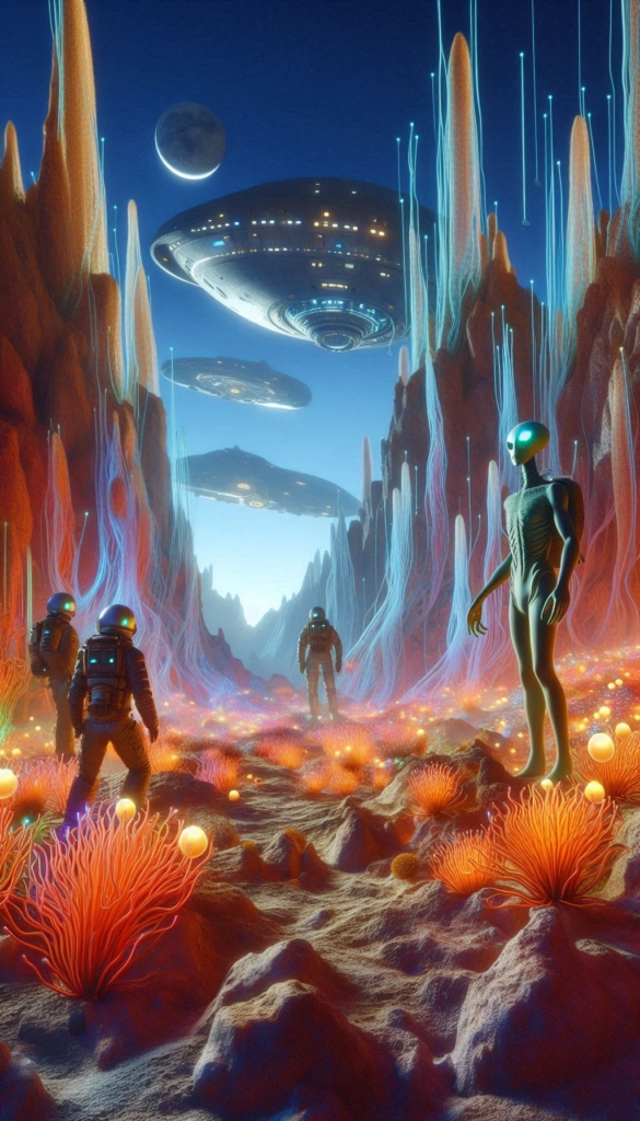 Aliens and Astronauts in Alien World book cover