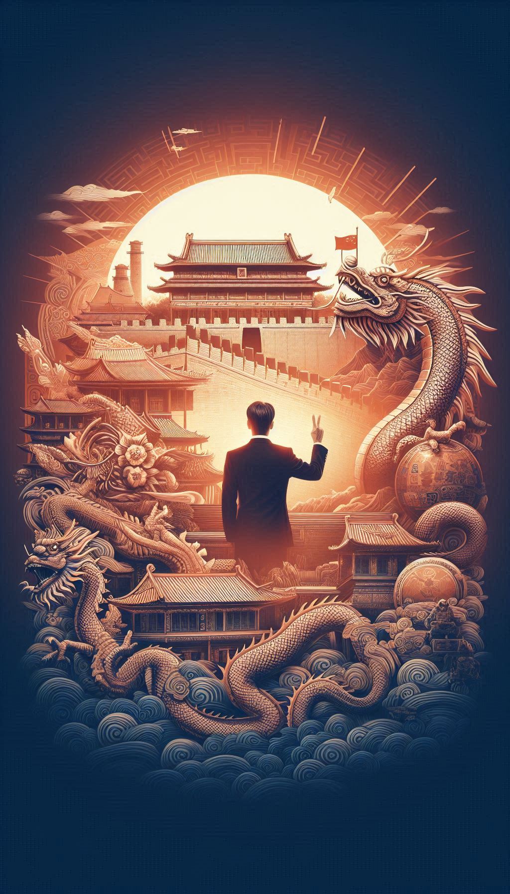 Ancient Chinese Dragon and Forbidden City book cover