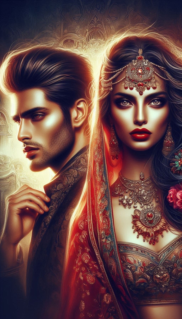 Beautiful Indian woman with a handsome man book cover