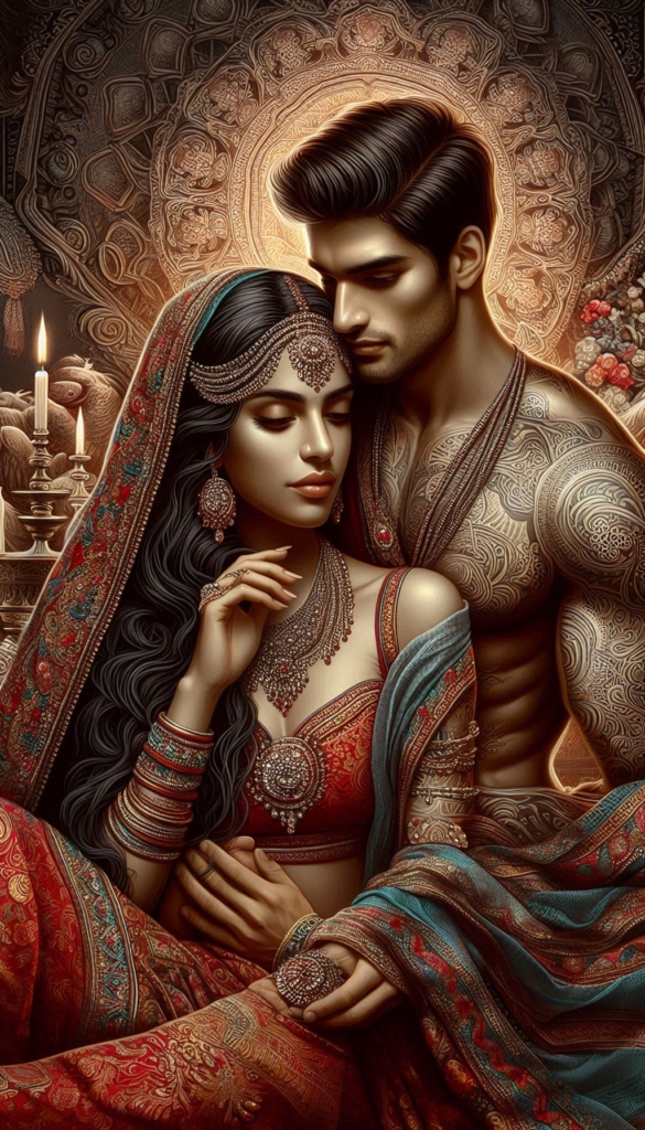 Beautiful Indian woman with a handsome man book cover