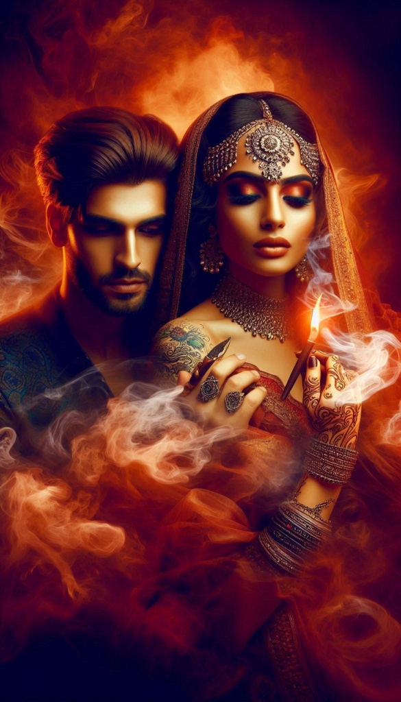 Beautiful Indian woman with a handsome man book cover