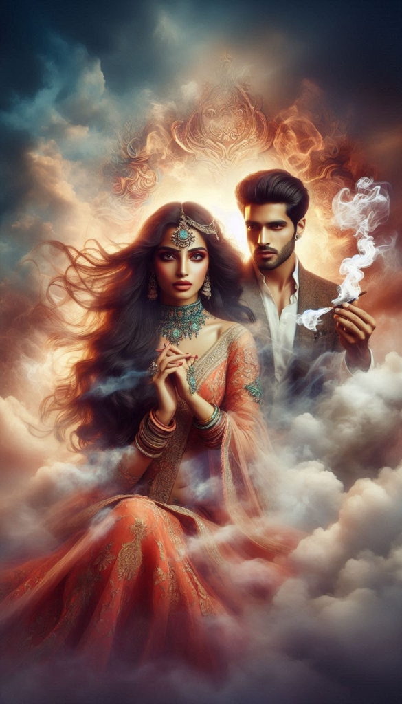 Beautiful Indian woman with a handsome man book cover