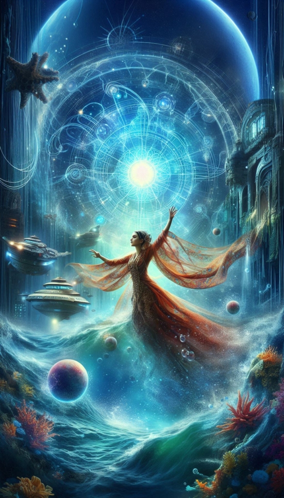 Celestial Goddess with Ocean book cover