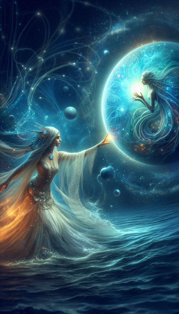 Celestial Goddess with Ocean book cover