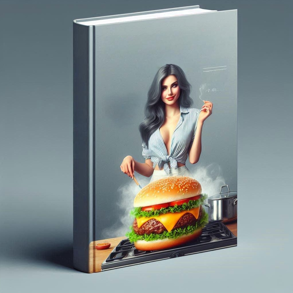 Cheeseburger recipe book mockup