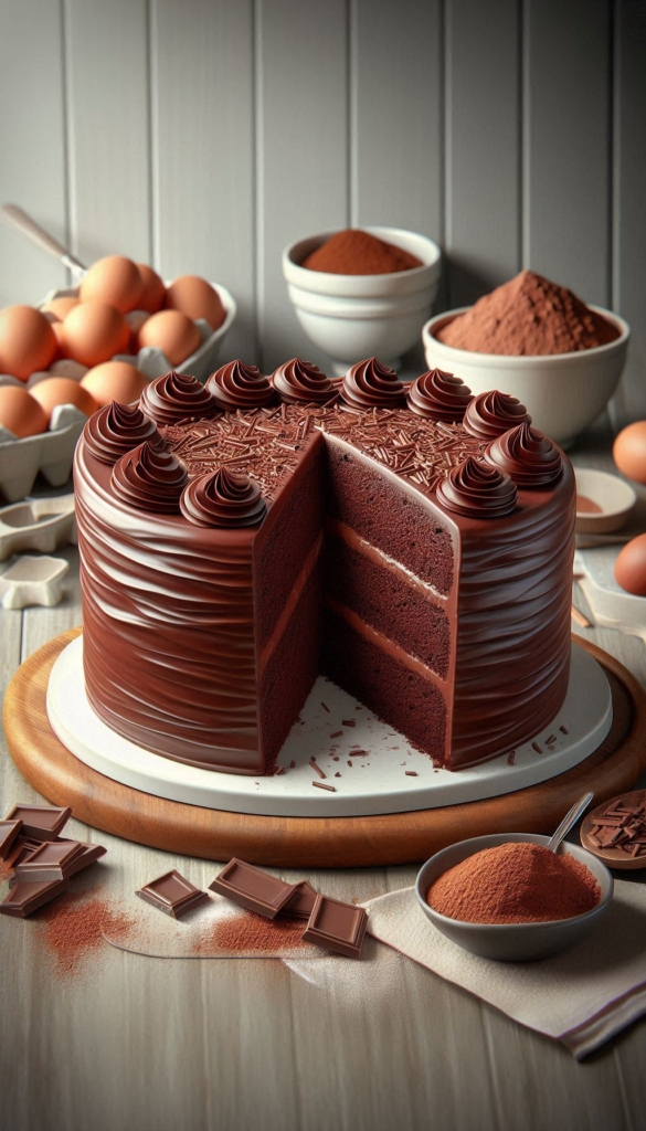 Chocolate cake recipe ebook cover