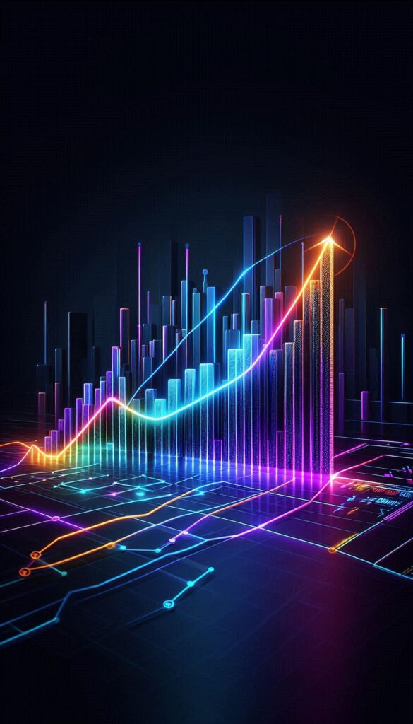 Colorful Stock Market Graph book cover