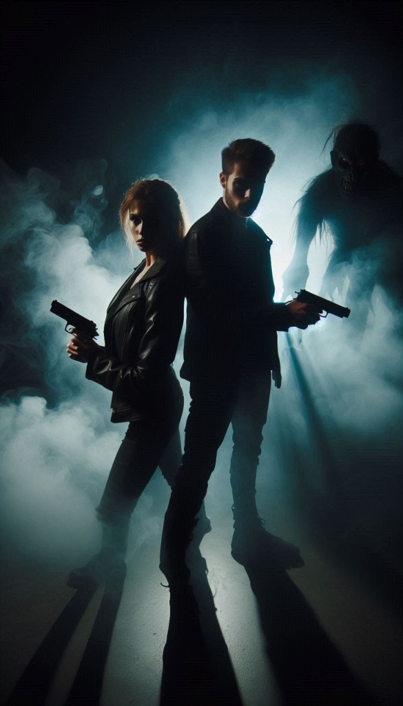 Duo with guns and monsters book cover