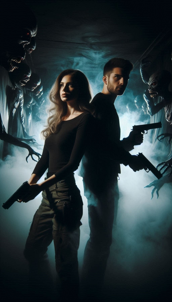 Duo with guns and monsters book cover