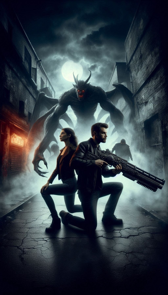 Duo with guns and monsters book cover