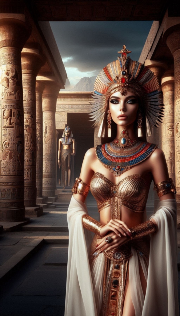 Egyptian Queen in Traditional Attire book cover 