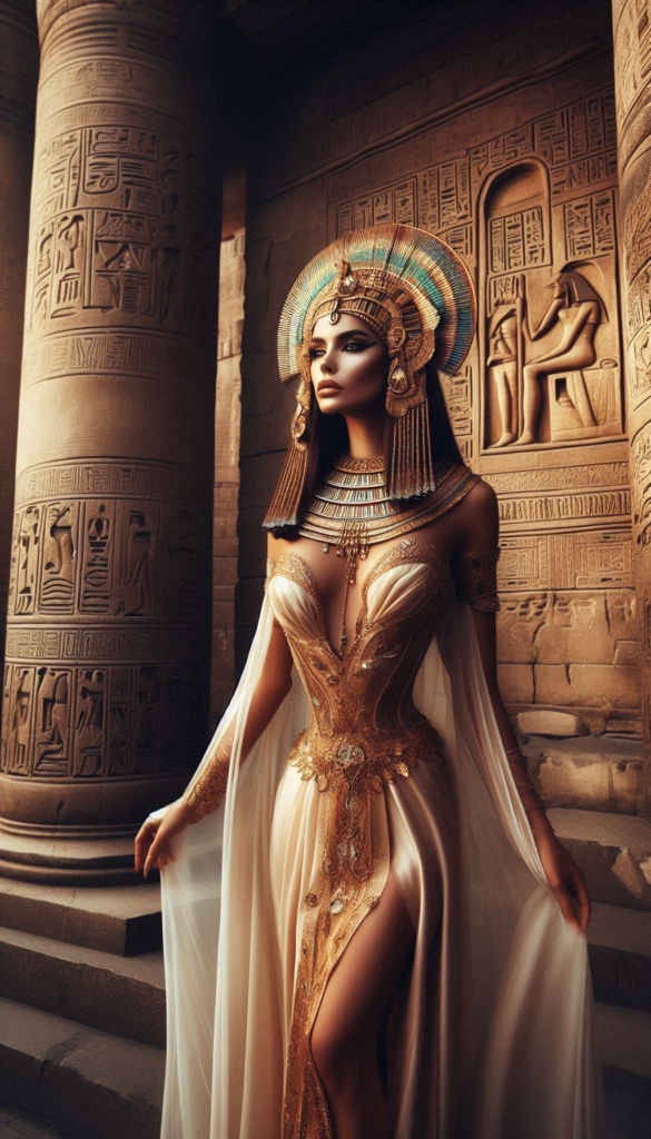 Egyptian Queen in Traditional Attire book cover