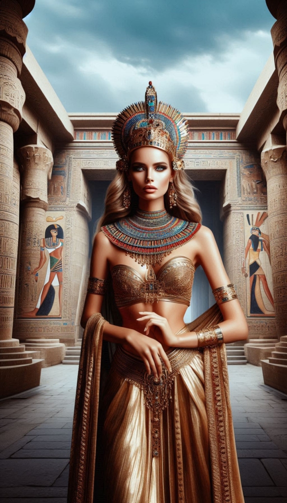 Egyptian Queen in Traditional Attire book cover 