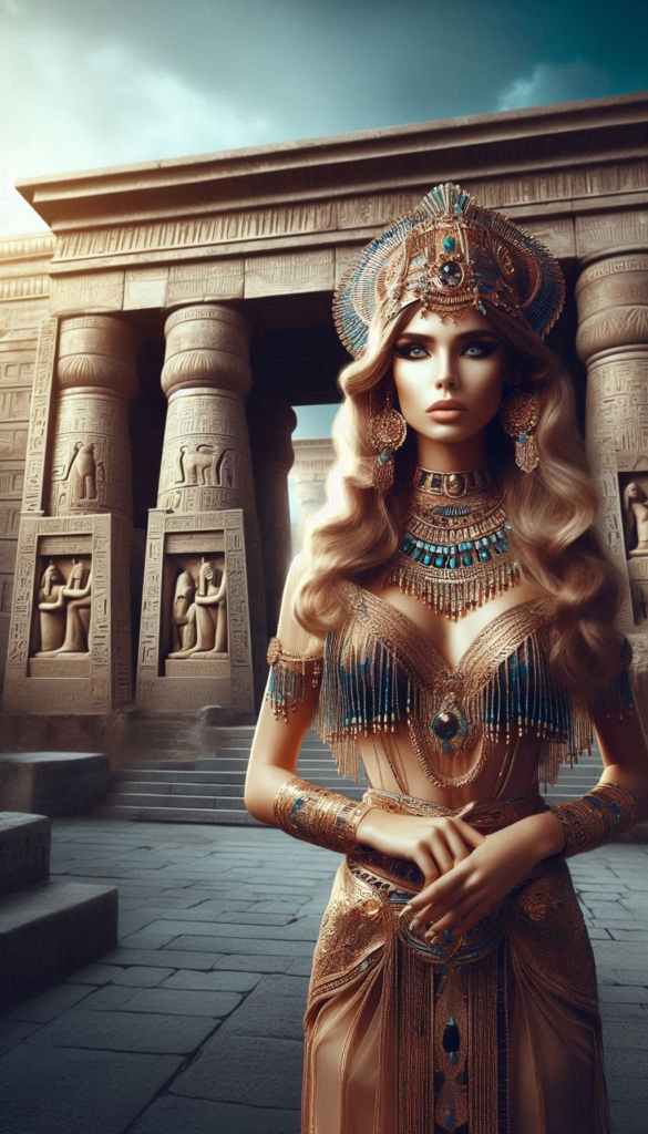 Egyptian Queen in Traditional Attire book cover 