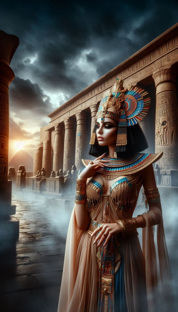 Egyptian Queen in Traditional Attire book cover