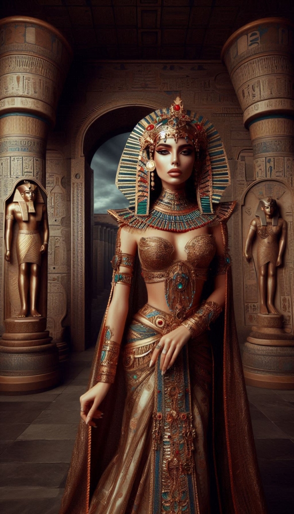 Egyptian Queen in Traditional Attire book cover