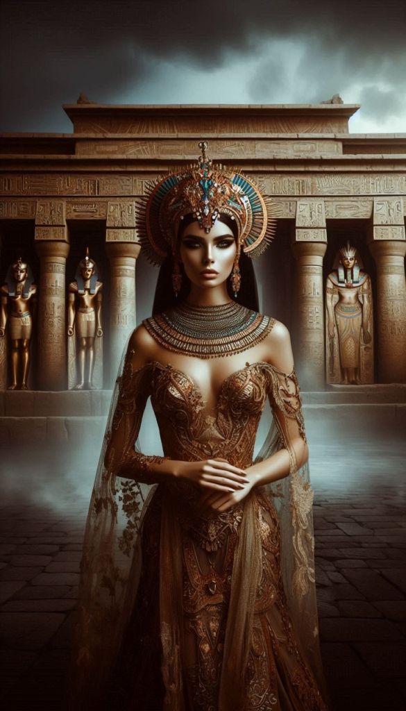 Egyptian Queen in Traditional Attire book cover