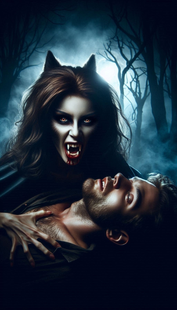 Female vampire attack book cover 