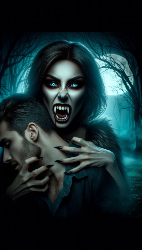 Female vampire attack book cover 