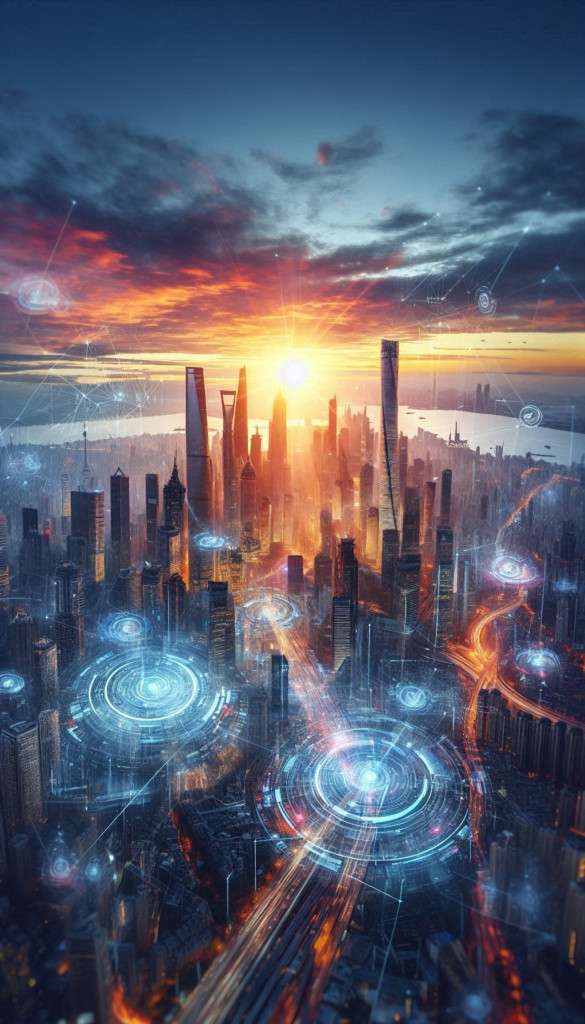 Futuristic Cityscape book covers