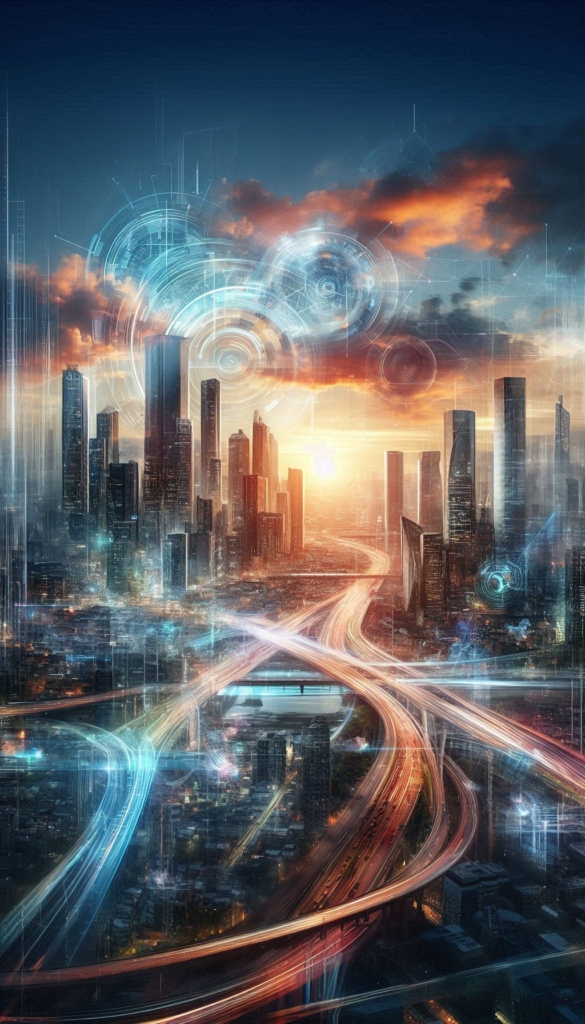 Futuristic Cityscape book covers