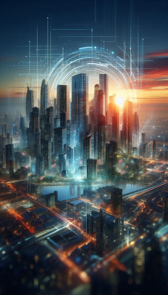 Futuristic Cityscape book covers