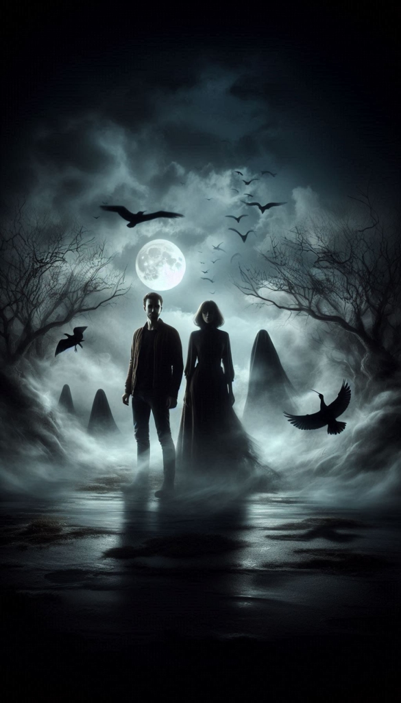 Haunted house couple book cover