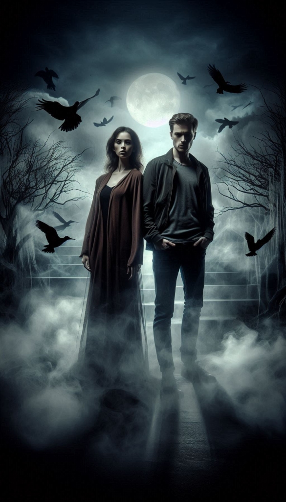 Haunted house couple book cover