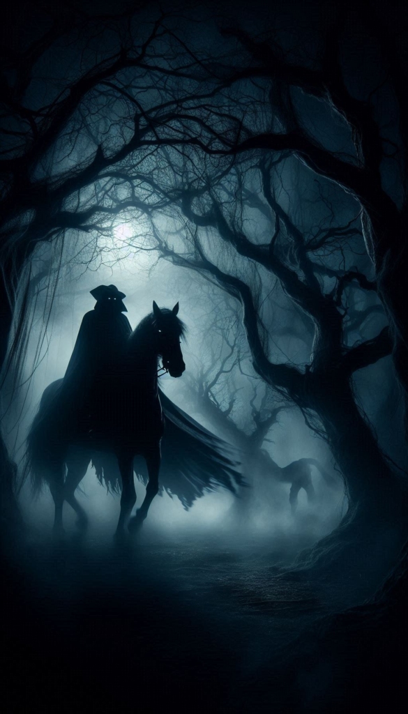 Headless horseman in forest book cover