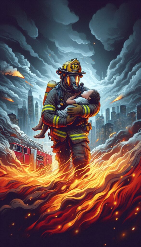 Heroic Firefighter Rescue book cover