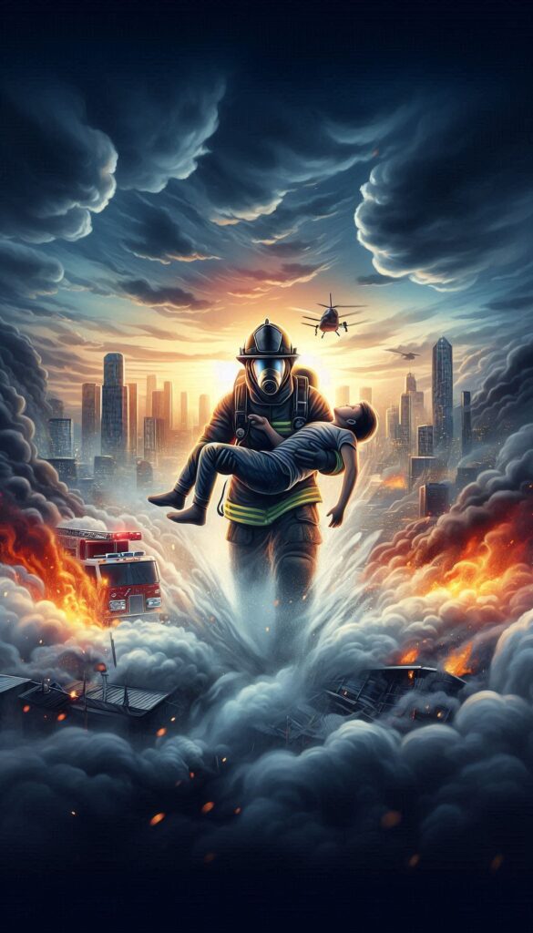 Heroic Firefighter Rescue book cover