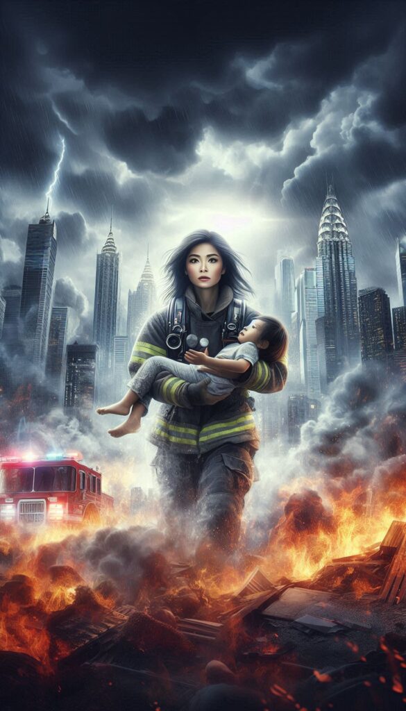 Heroic Firefighter Rescue book cover