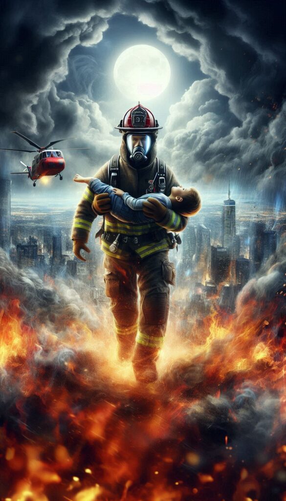 Heroic Firefighter Rescue book cover