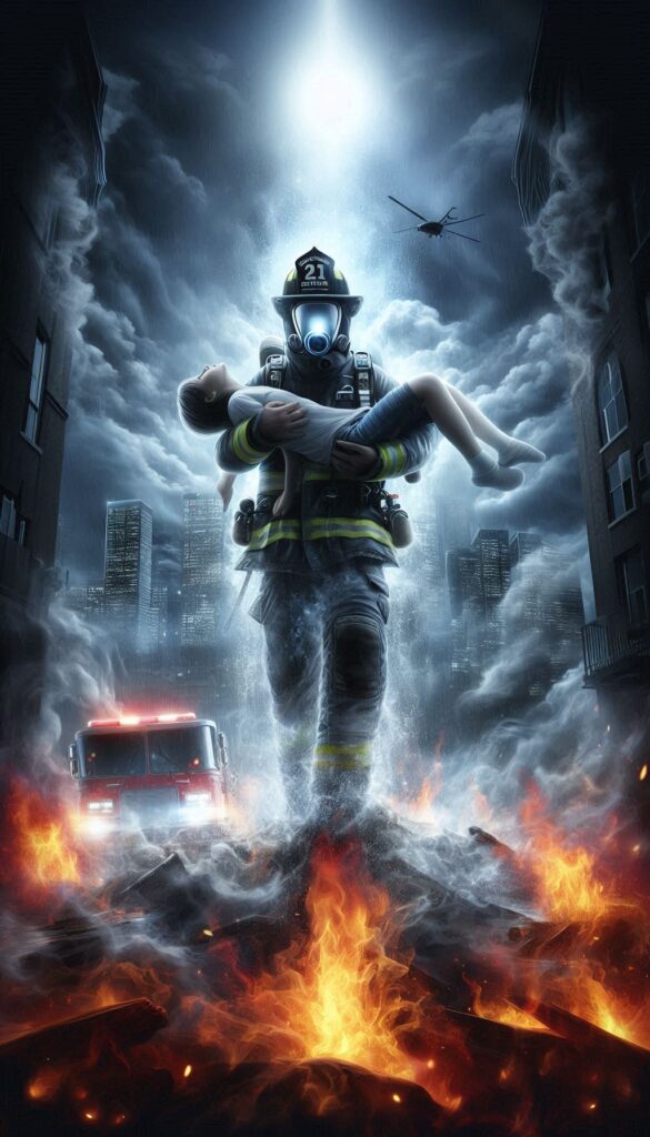 Heroic Firefighter Rescue book cover