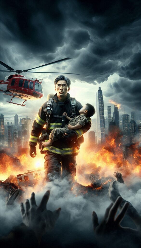 Heroic Firefighter Rescue book cover