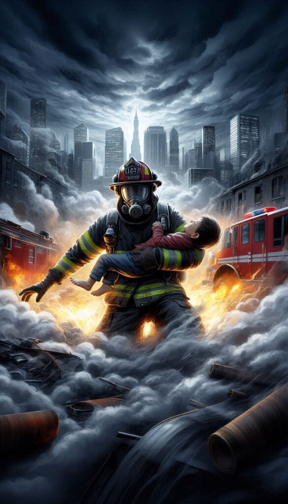 Heroic Firefighter Rescue book cover