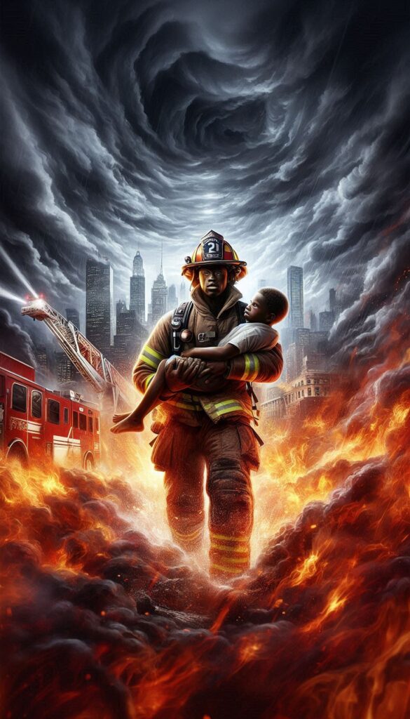 Heroic Firefighter Rescue book cover