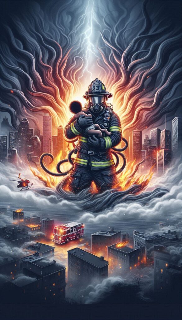 Heroic Firefighter Rescue book cover