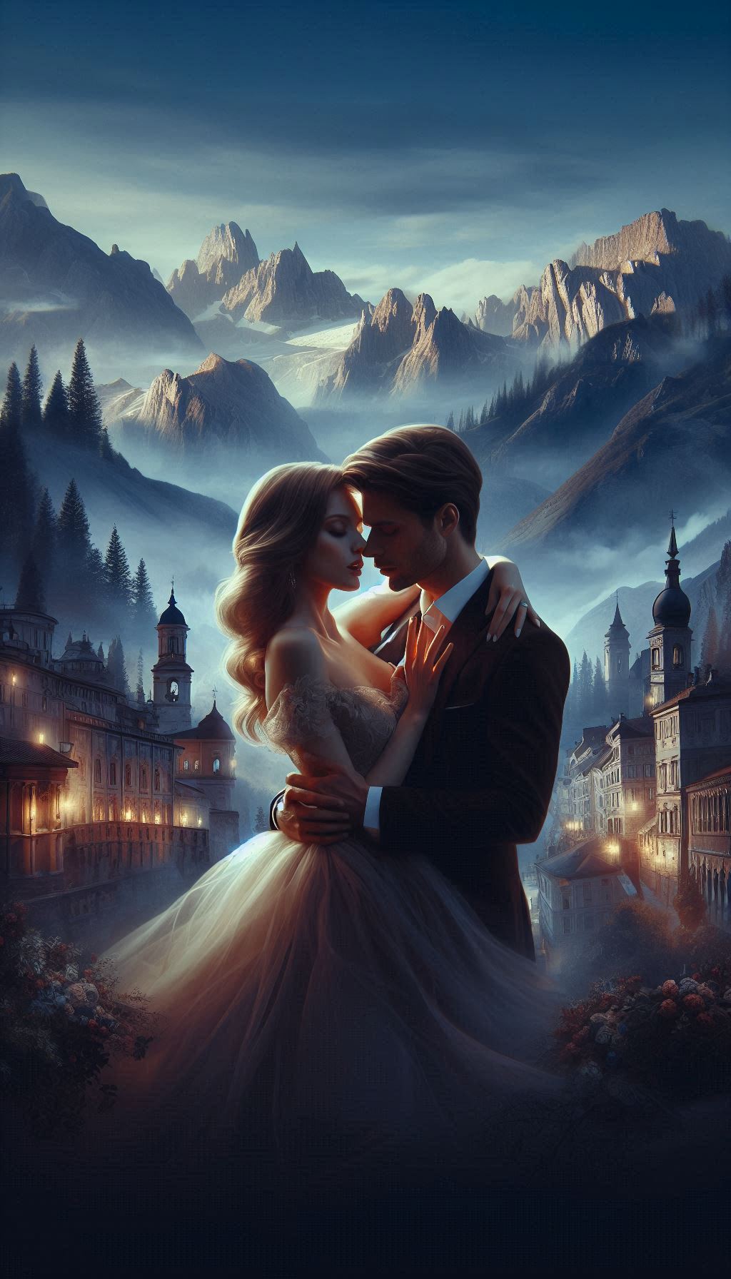 Lovers in the shadowy forest book cover