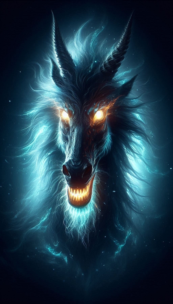 Magic horse with glowing eyes book cover