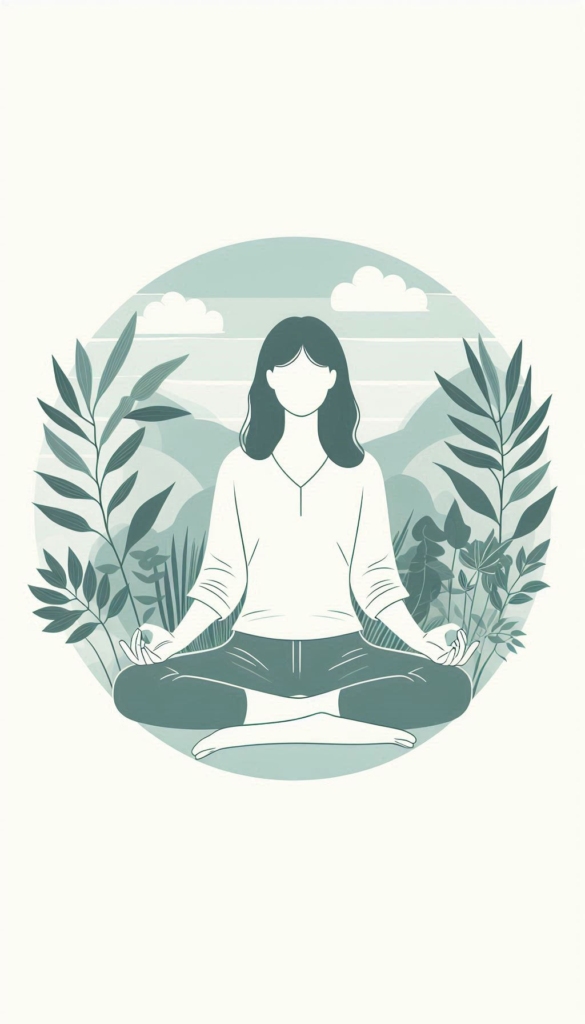 Meditative Woman in Nature Personal Growth Book Cover