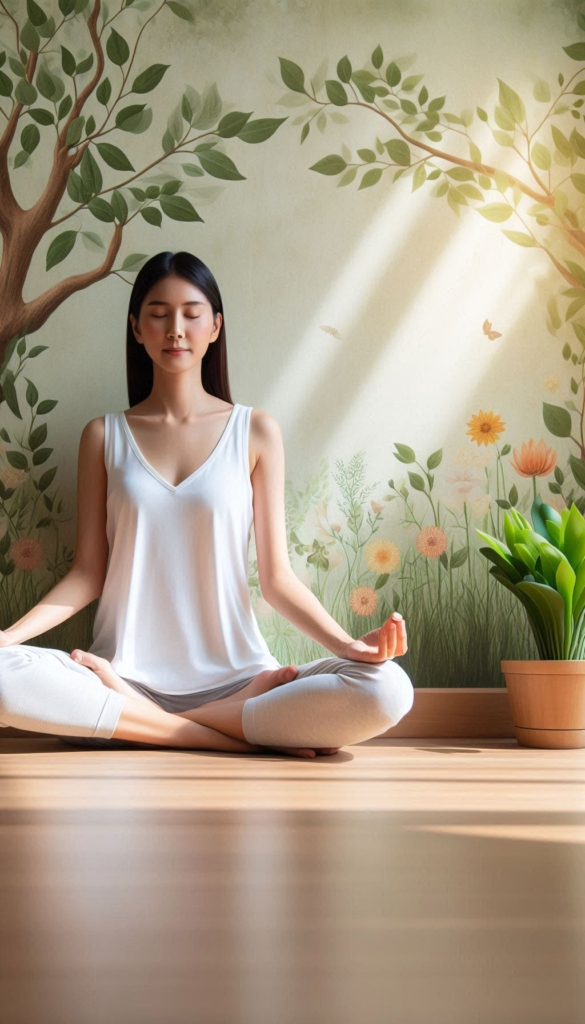 Meditative Woman in Nature Personal Growth Book Cover