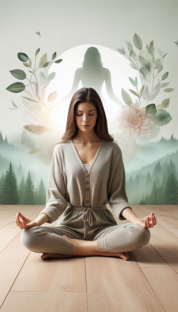 Meditative Woman in Nature Personal Growth Book Cover