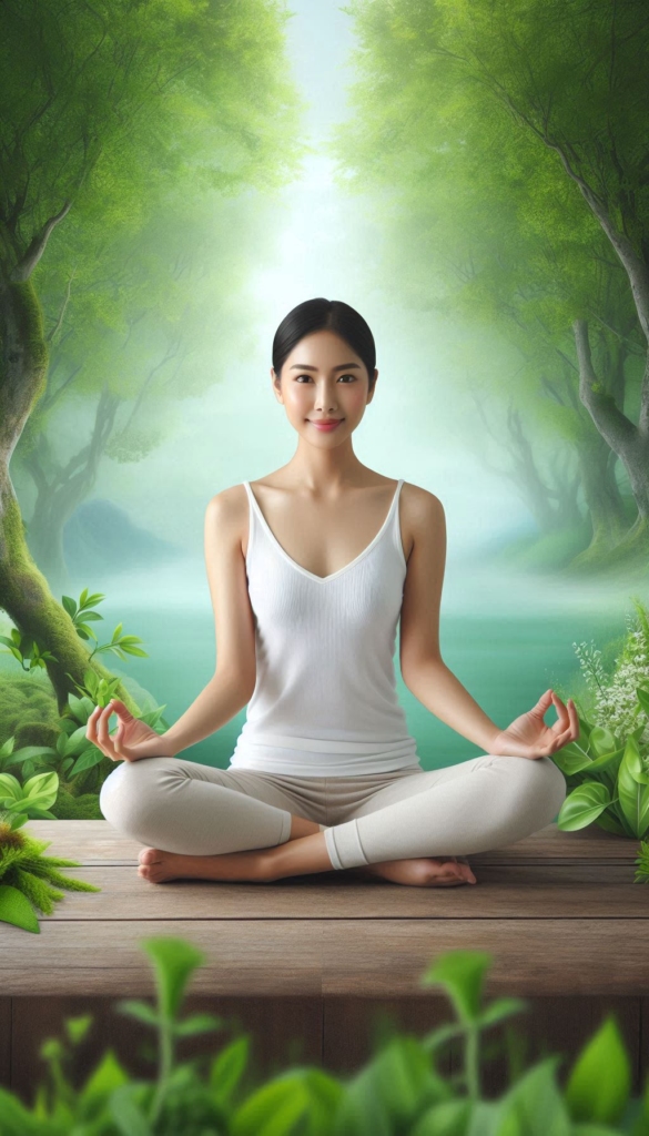 Meditative Woman in Nature Personal Growth Book Cover