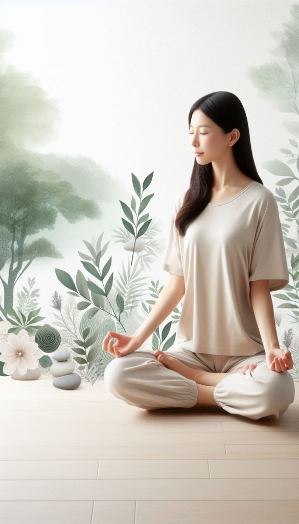 Meditative Woman in Nature Personal Growth Book Cover