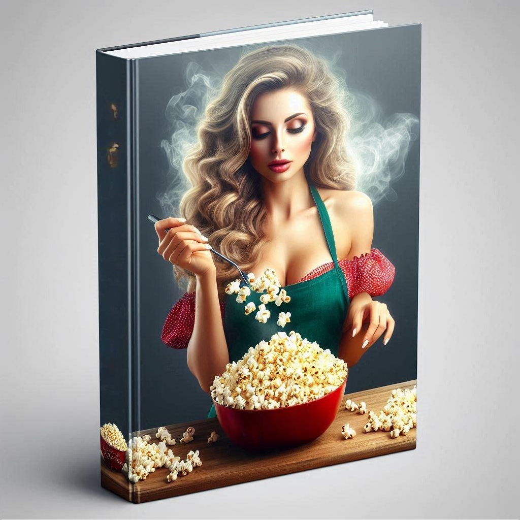 Popcorn recipe book mockup