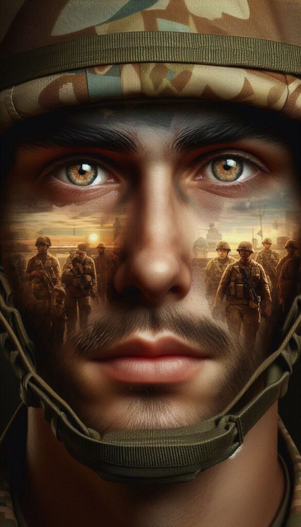 Reflective Soldier Portrait book cover