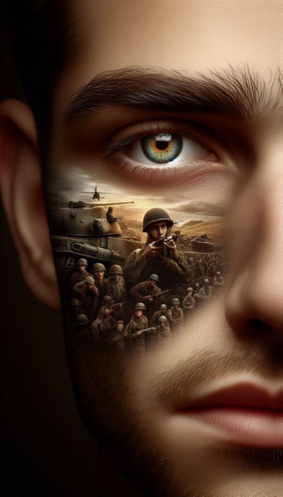 Reflective Soldier Portrait book cover 