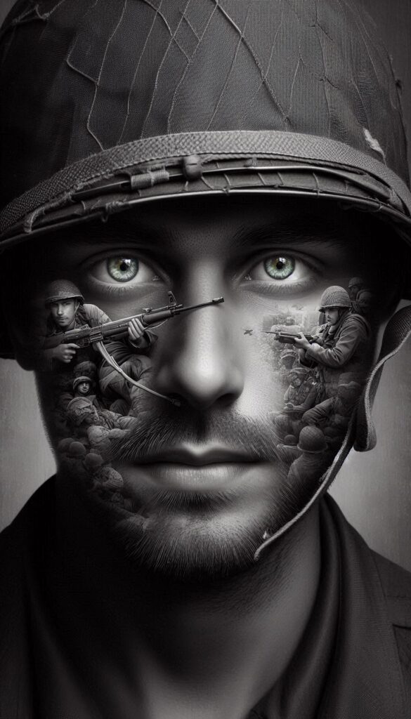 Reflective Soldier Portrait book cover 